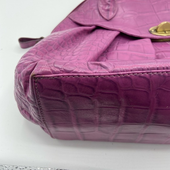 MICHAEL ROME LEARN CROCO EMBOSSED SHOULDER BAG - Picture 5 of 9